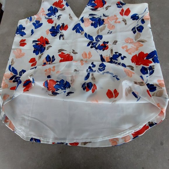 BANANA REPUBLIC Women's Sleeveless Top - Lined - Red, White, Blue - Size Medium - Picture 3 of 4